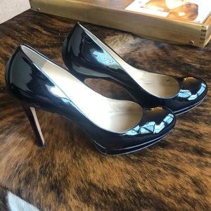 Ann Taylor Black Patent Classic Heels